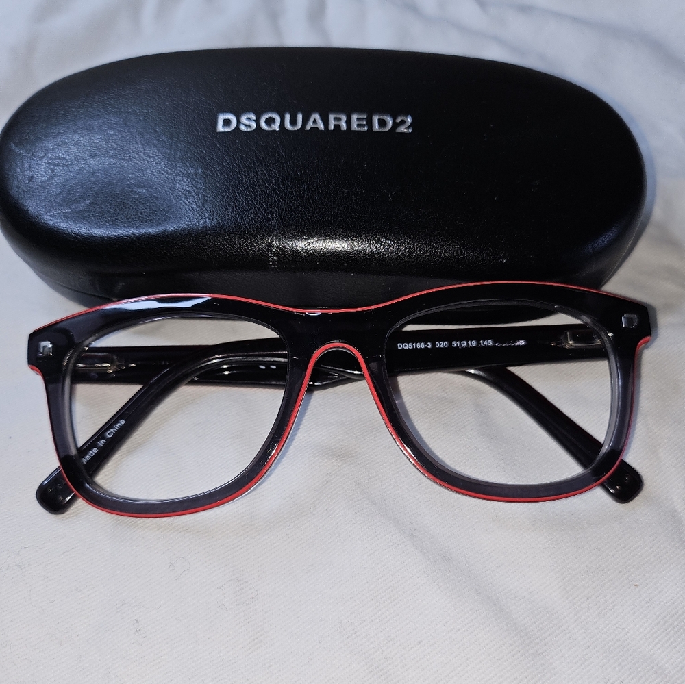 DSQUARED2 Black and Red Glasses